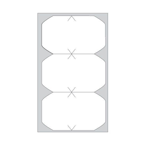 Patient Charge Table-Top - Piggyback 15/16" x 1-9/16" White